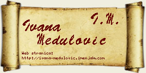 Ivana Medulović vizit kartica